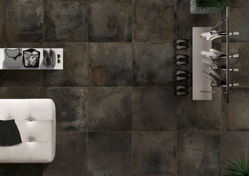 Carrelage imitation cuivre